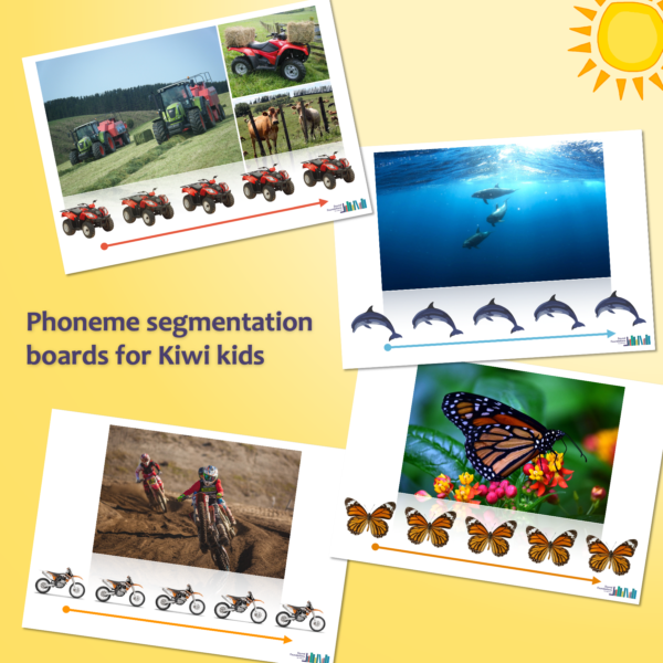 Image showing 4 example phoneme segmentation boards
